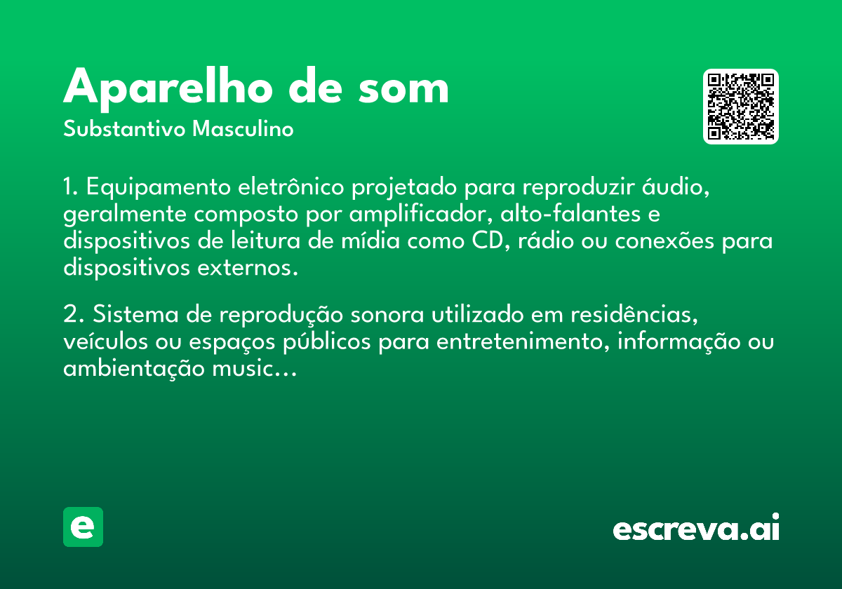 aparelho de som