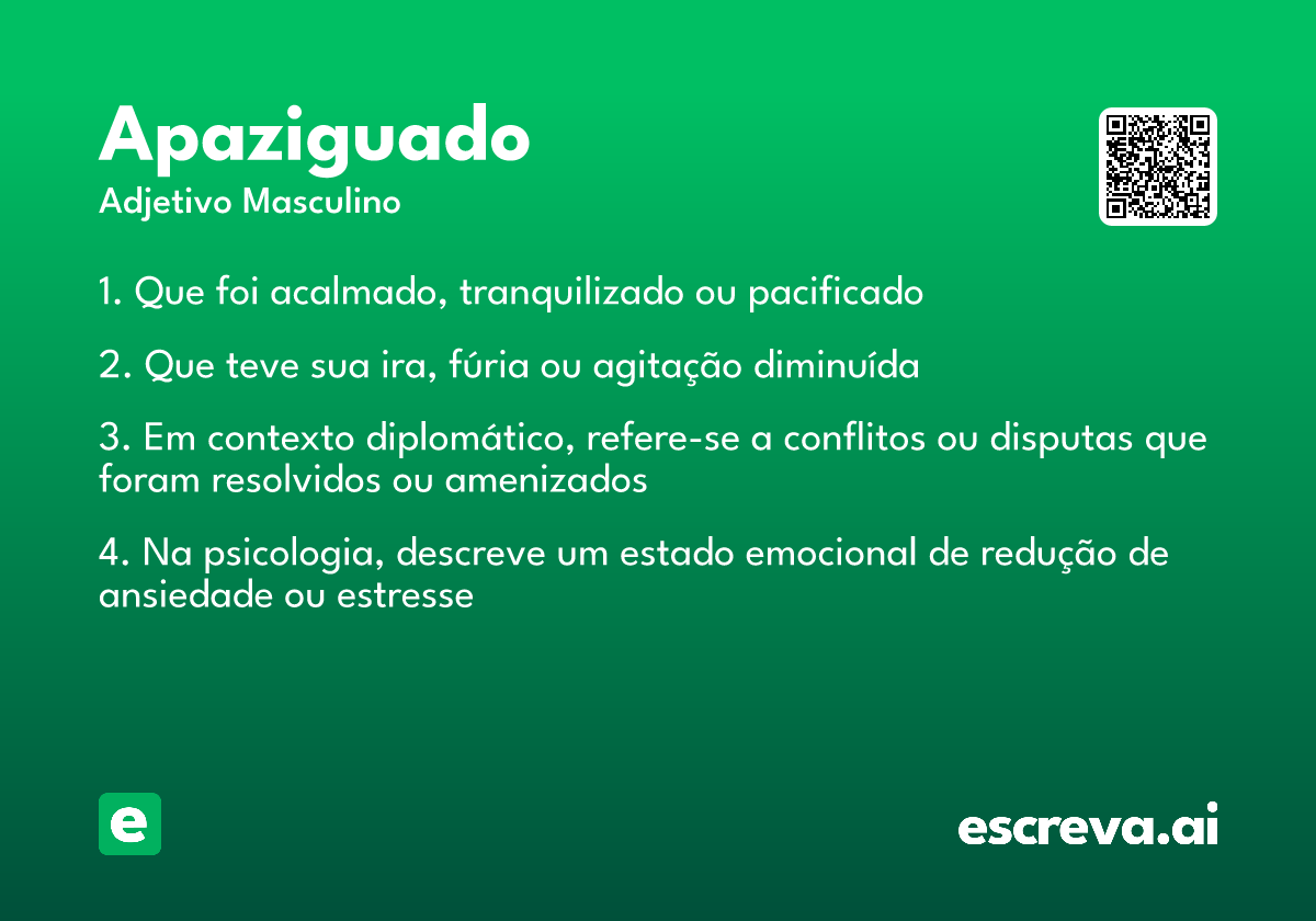apaziguado