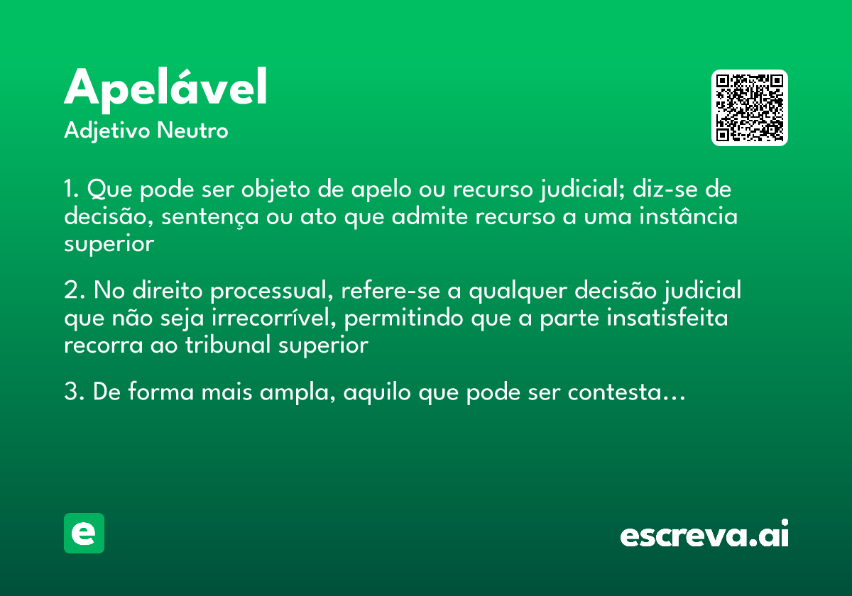 apelável