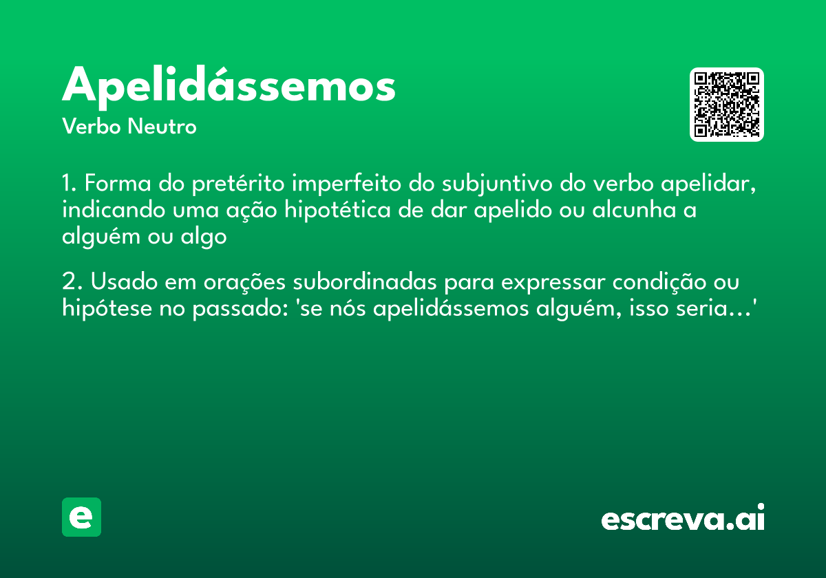 apelidássemos