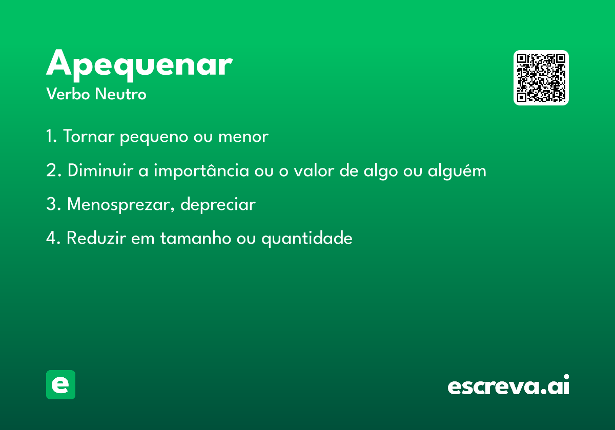 apequenar