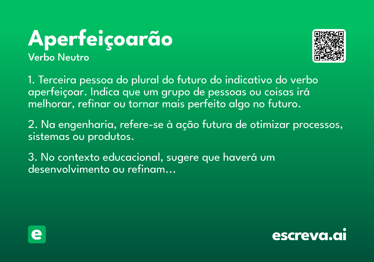 aperfeiçoarão