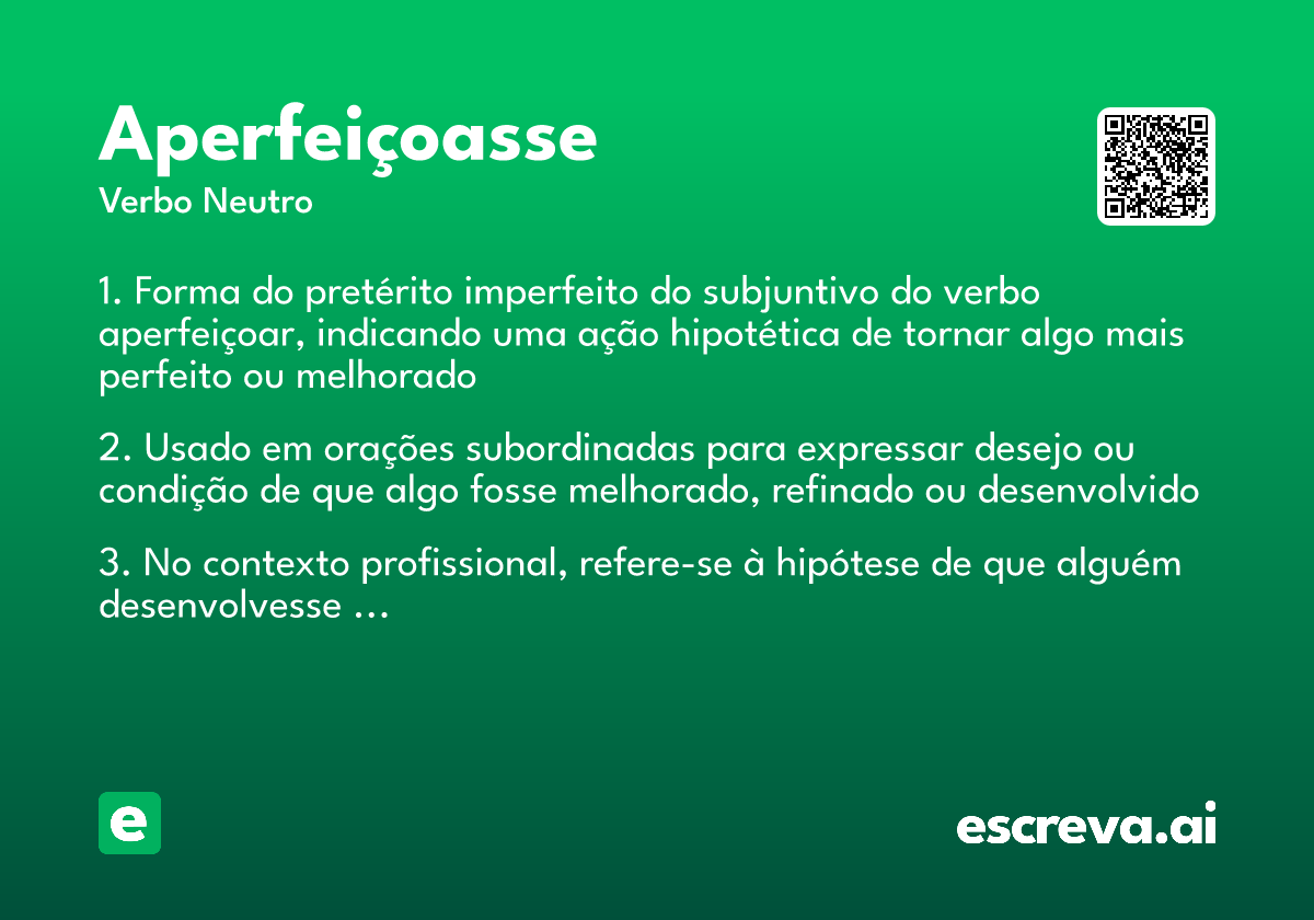 aperfeiçoasse