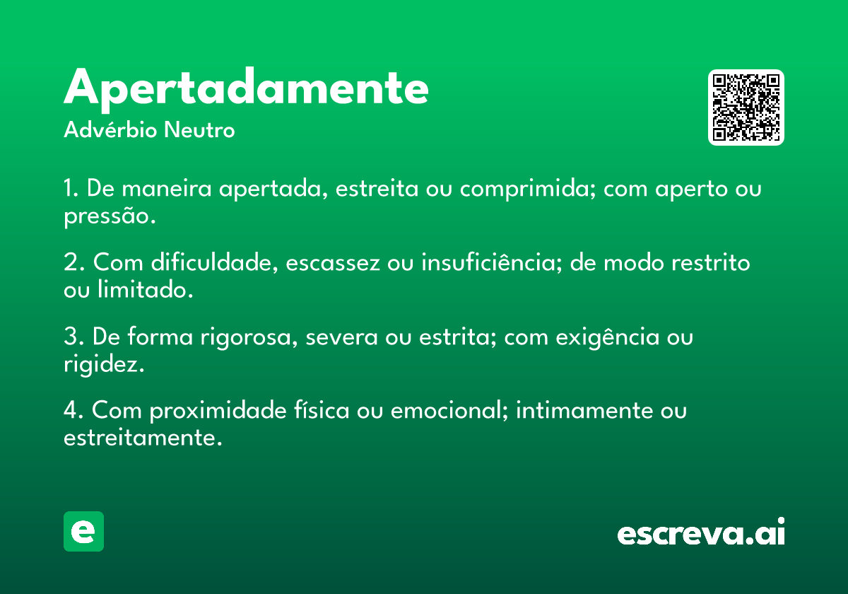 apertadamente