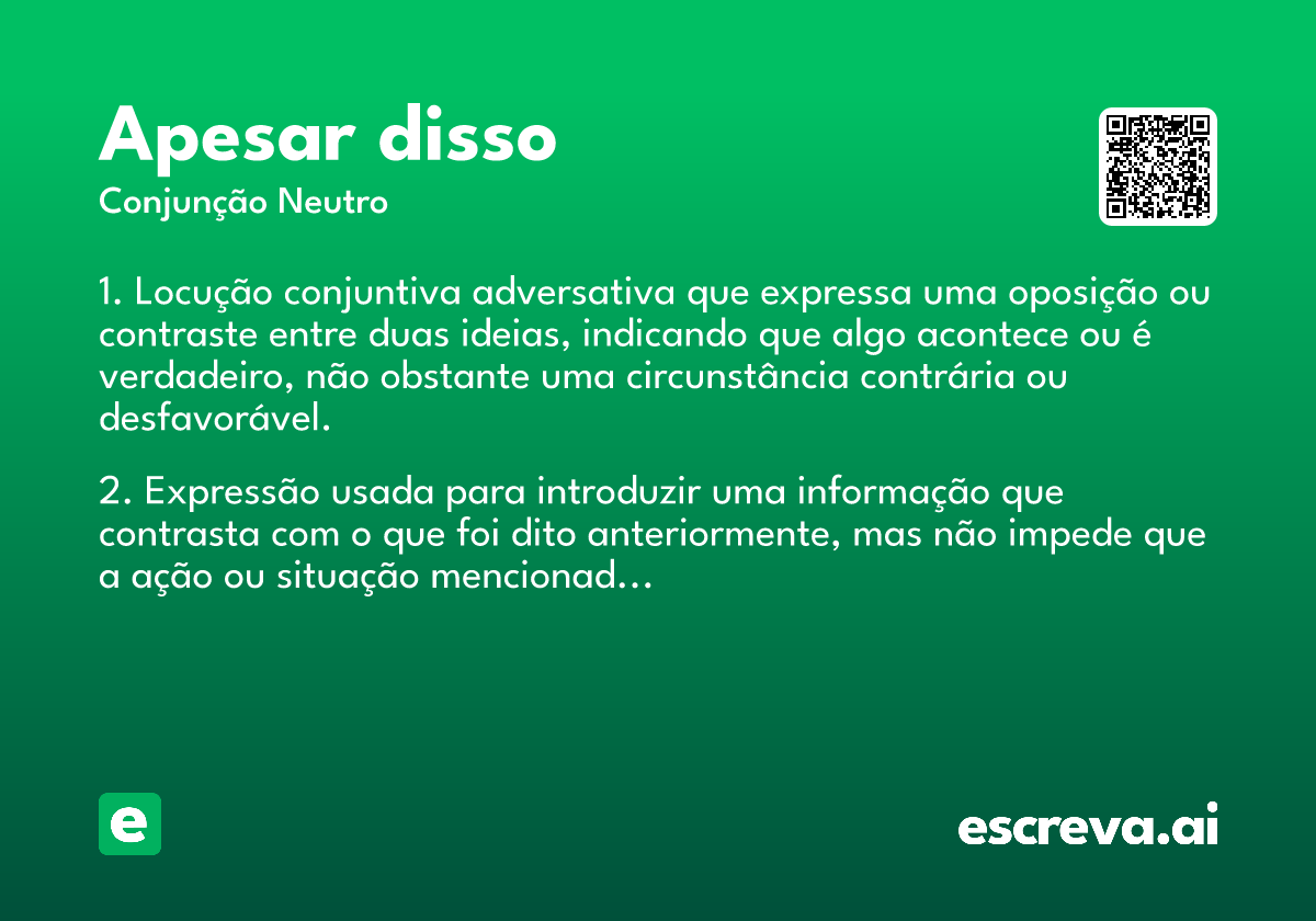 apesar disso