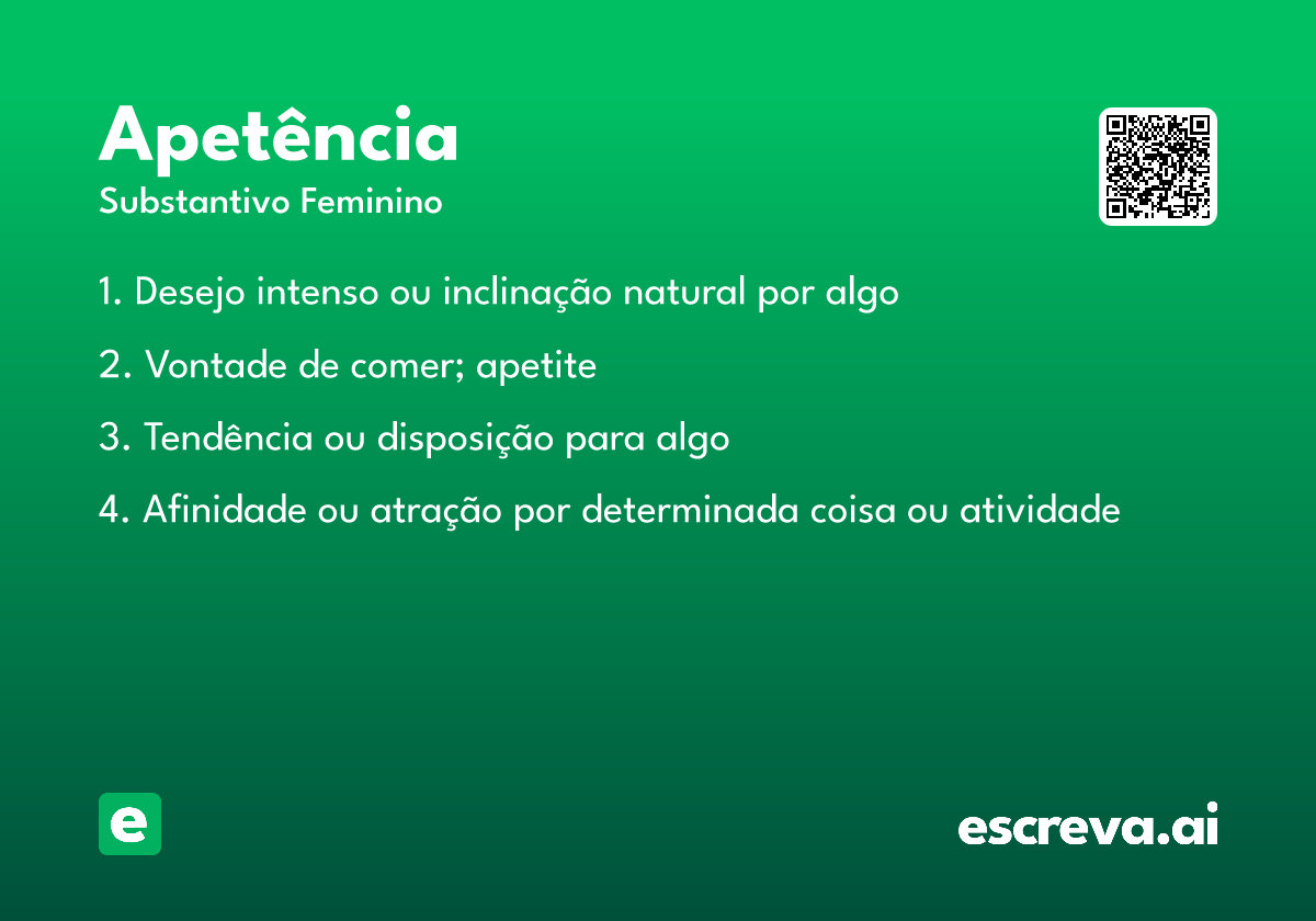 apetência