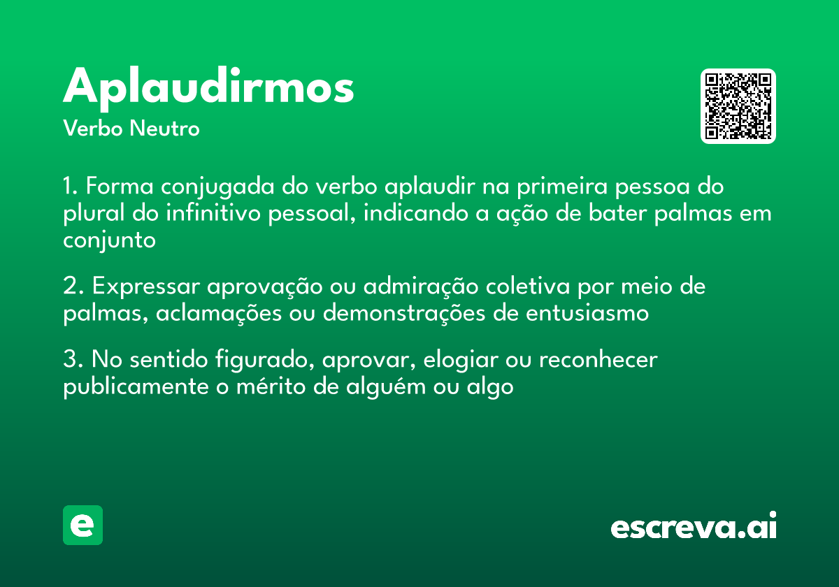 aplaudirmos
