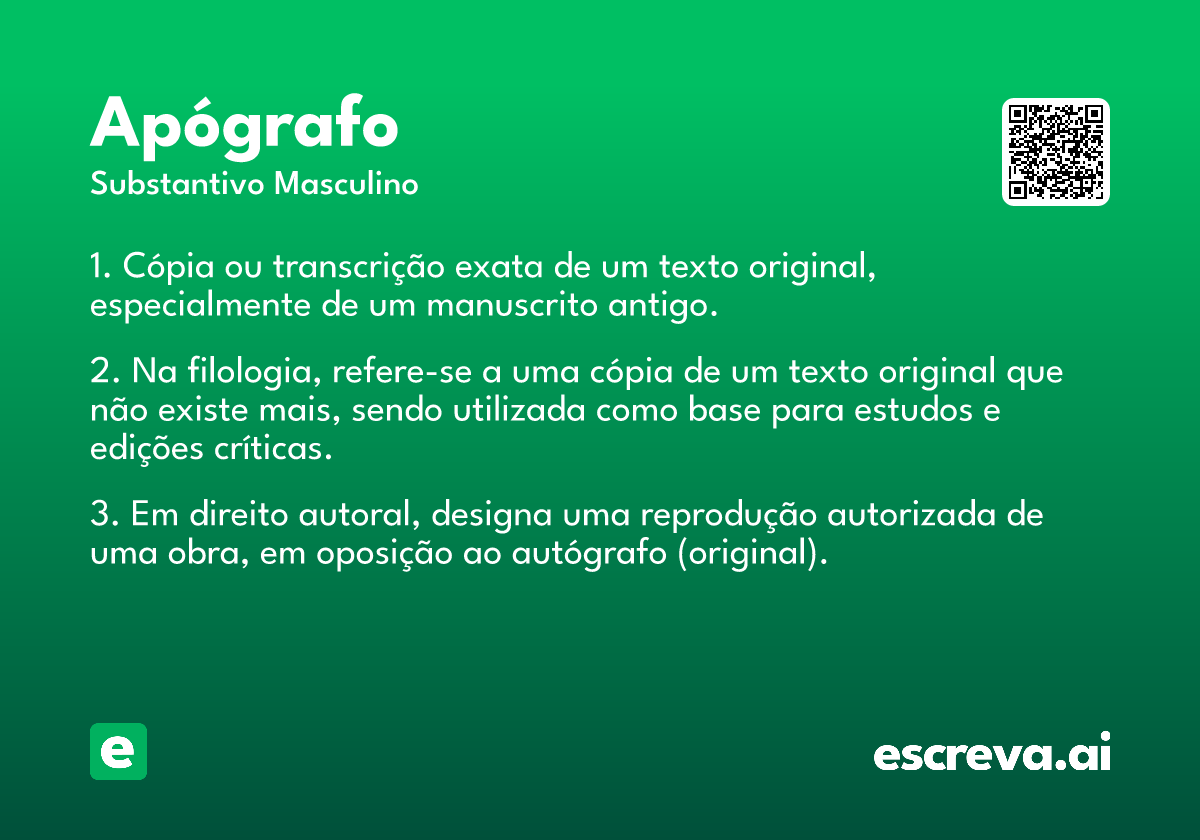 apógrafo