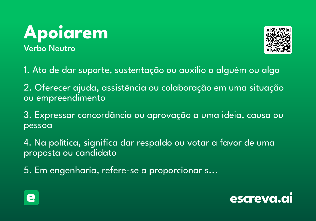 apoiarem
