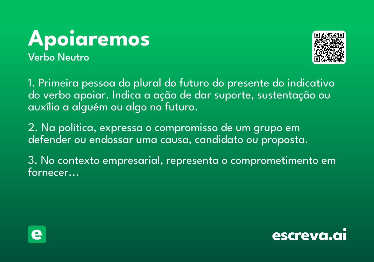 apoiaremos