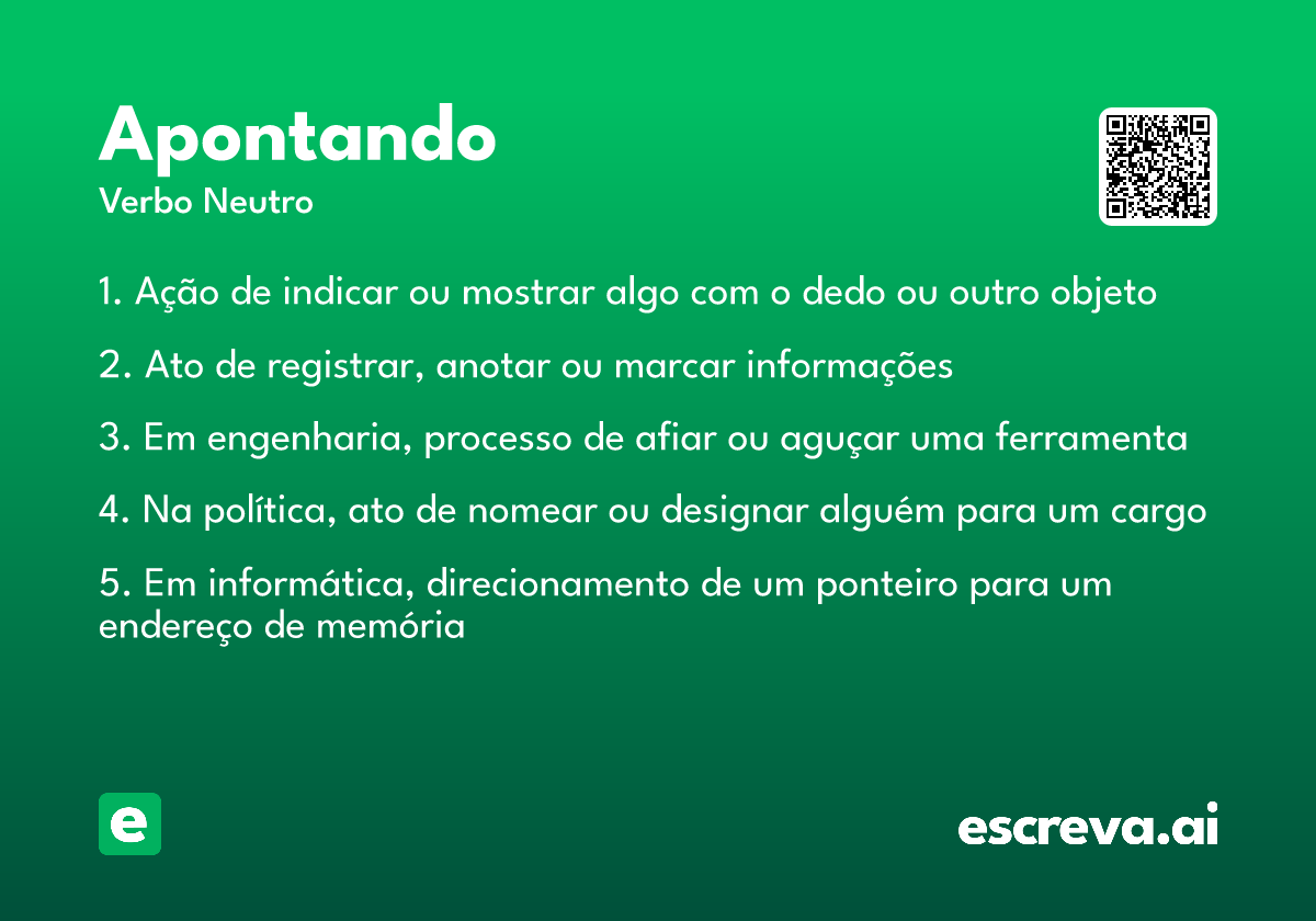 apontando