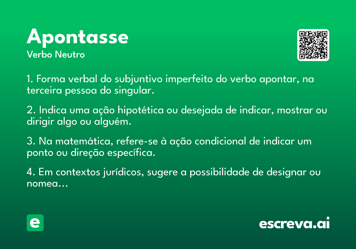 apontasse