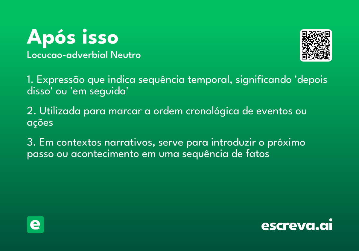 após isso
