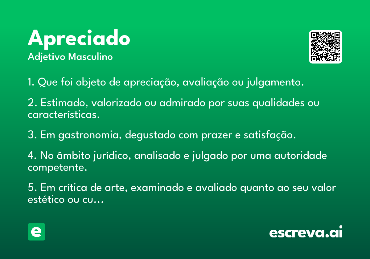 apreciado