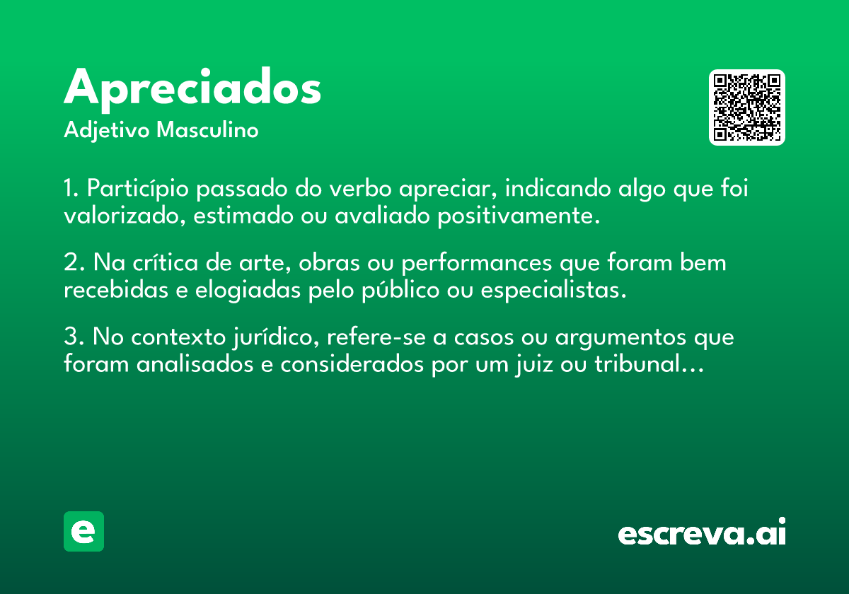 apreciados