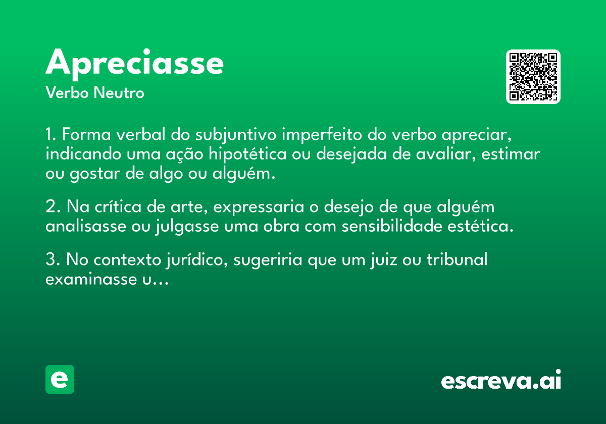 apreciasse