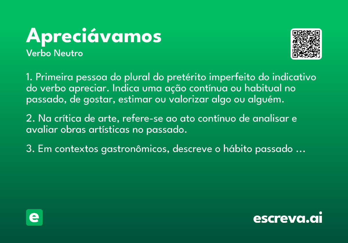 apreciávamos