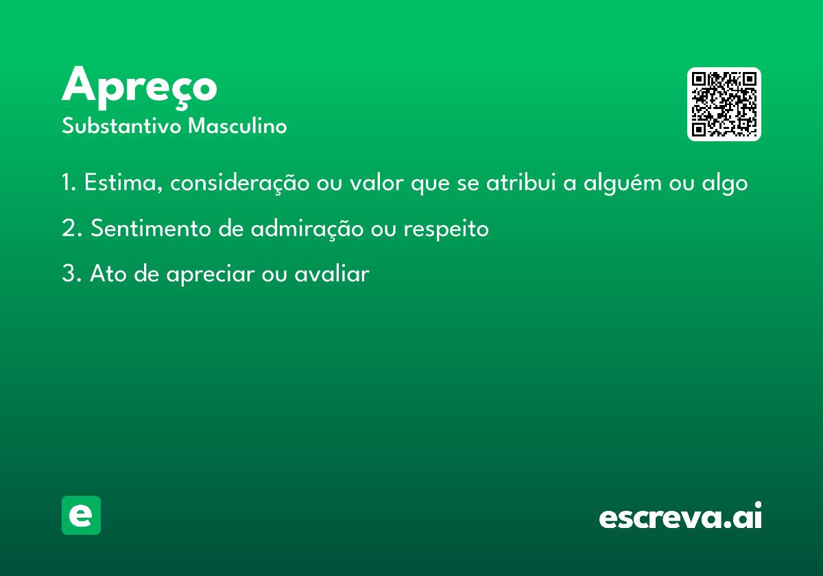 apreço