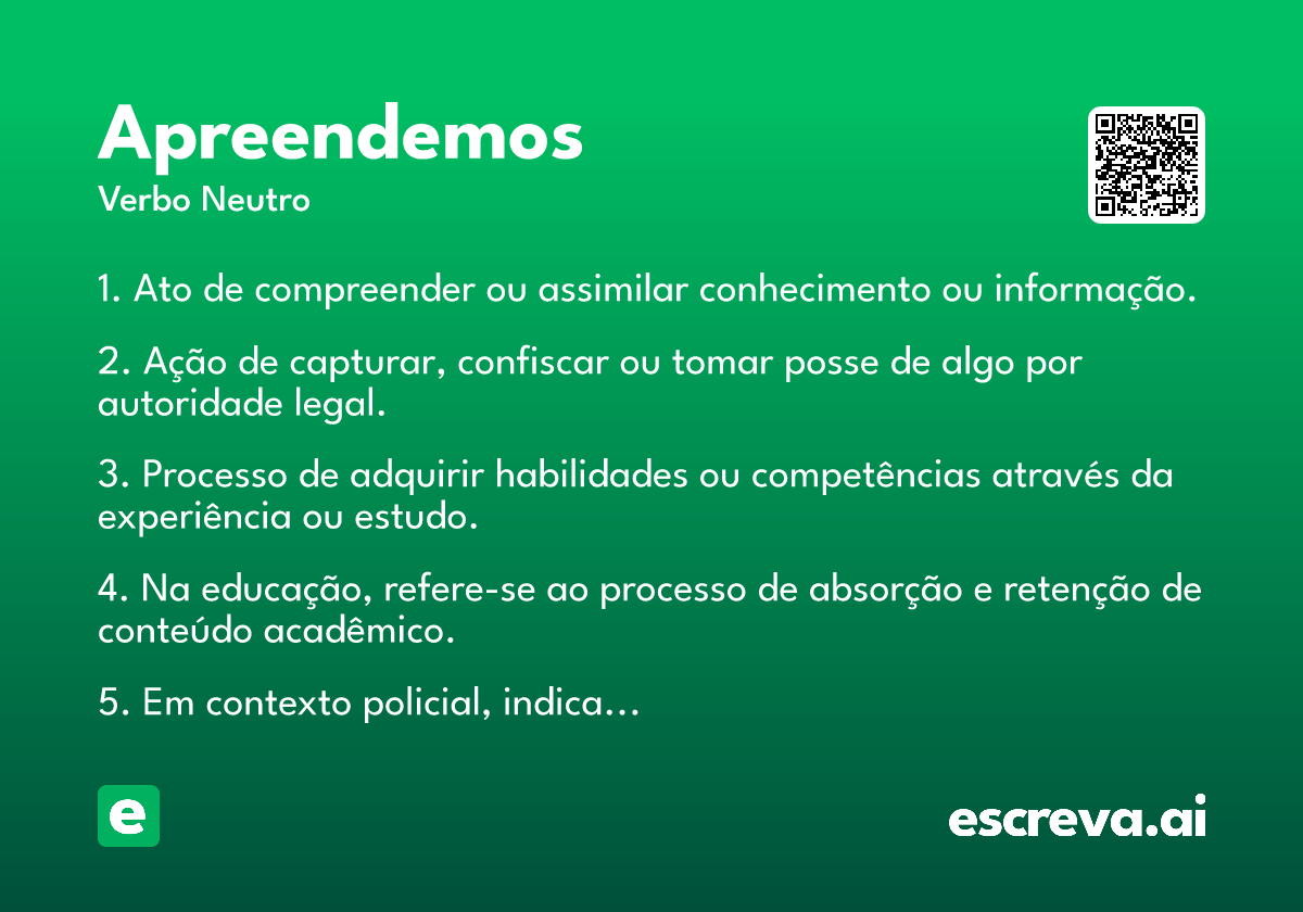 apreendemos