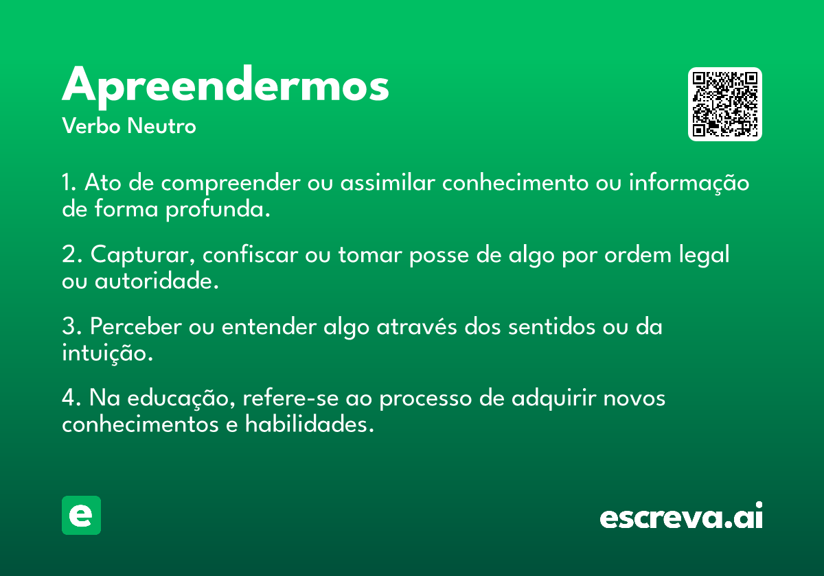 apreendermos