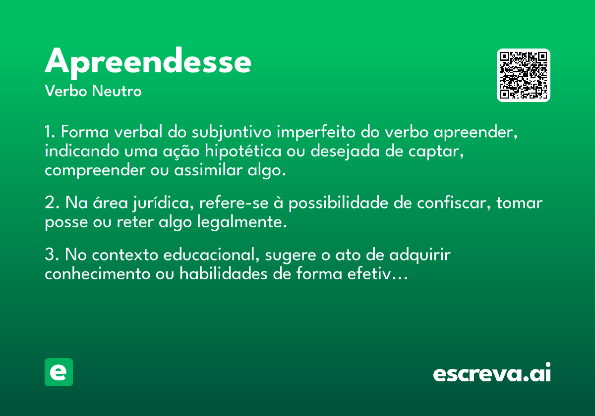 apreendesse