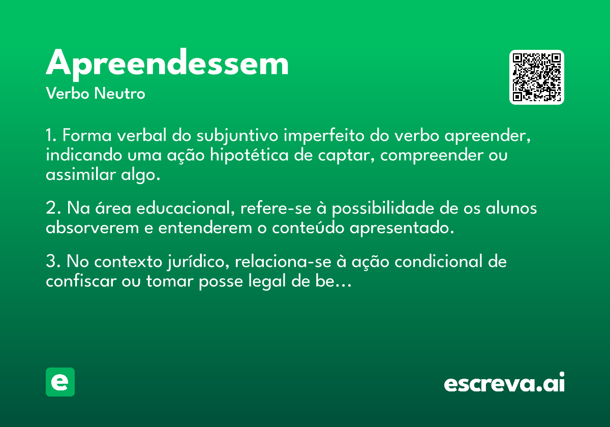 apreendessem
