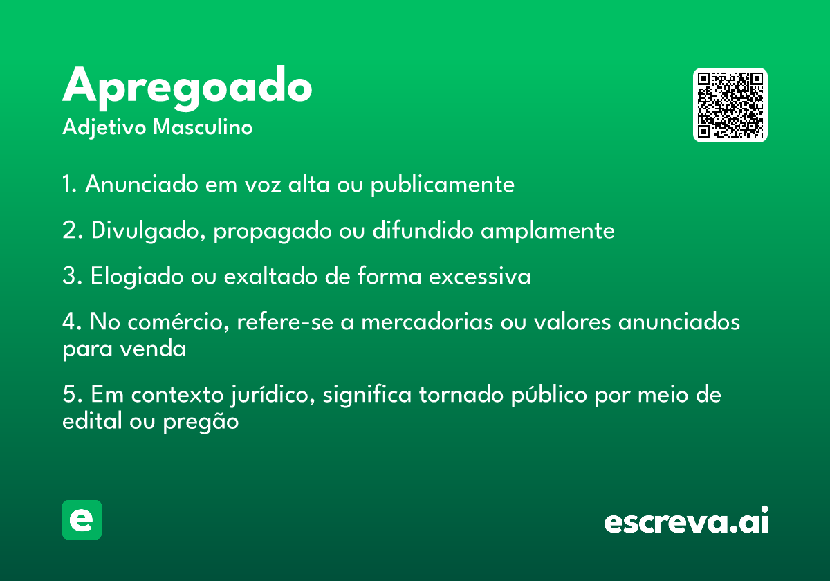 apregoado