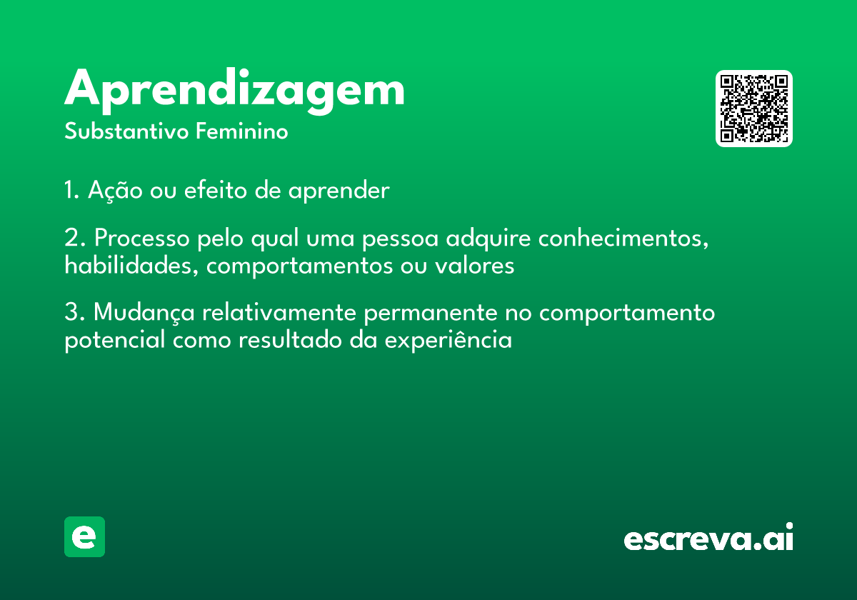 aprendizagem