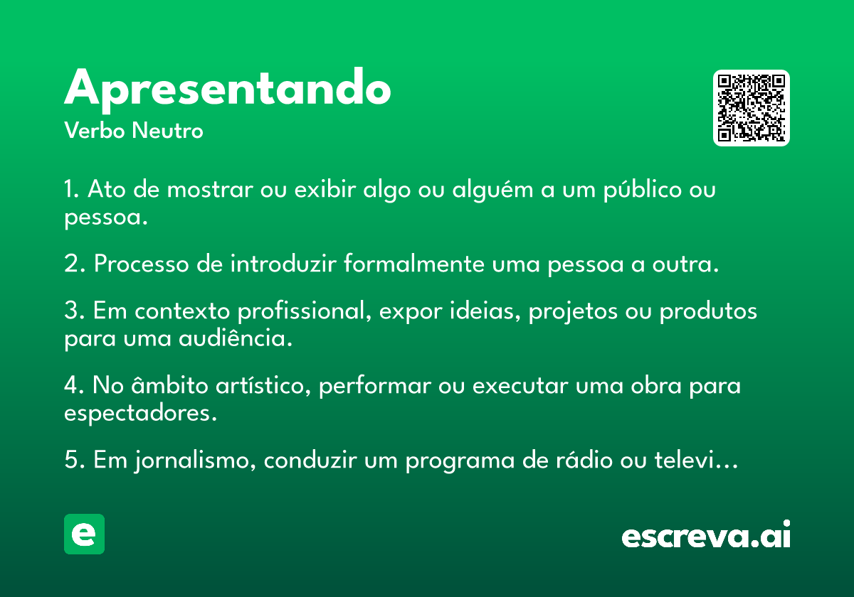 apresentando