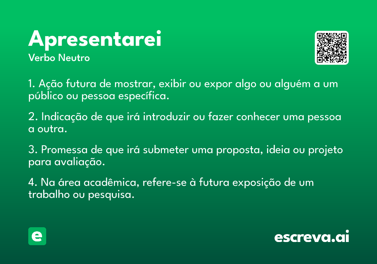 apresentarei