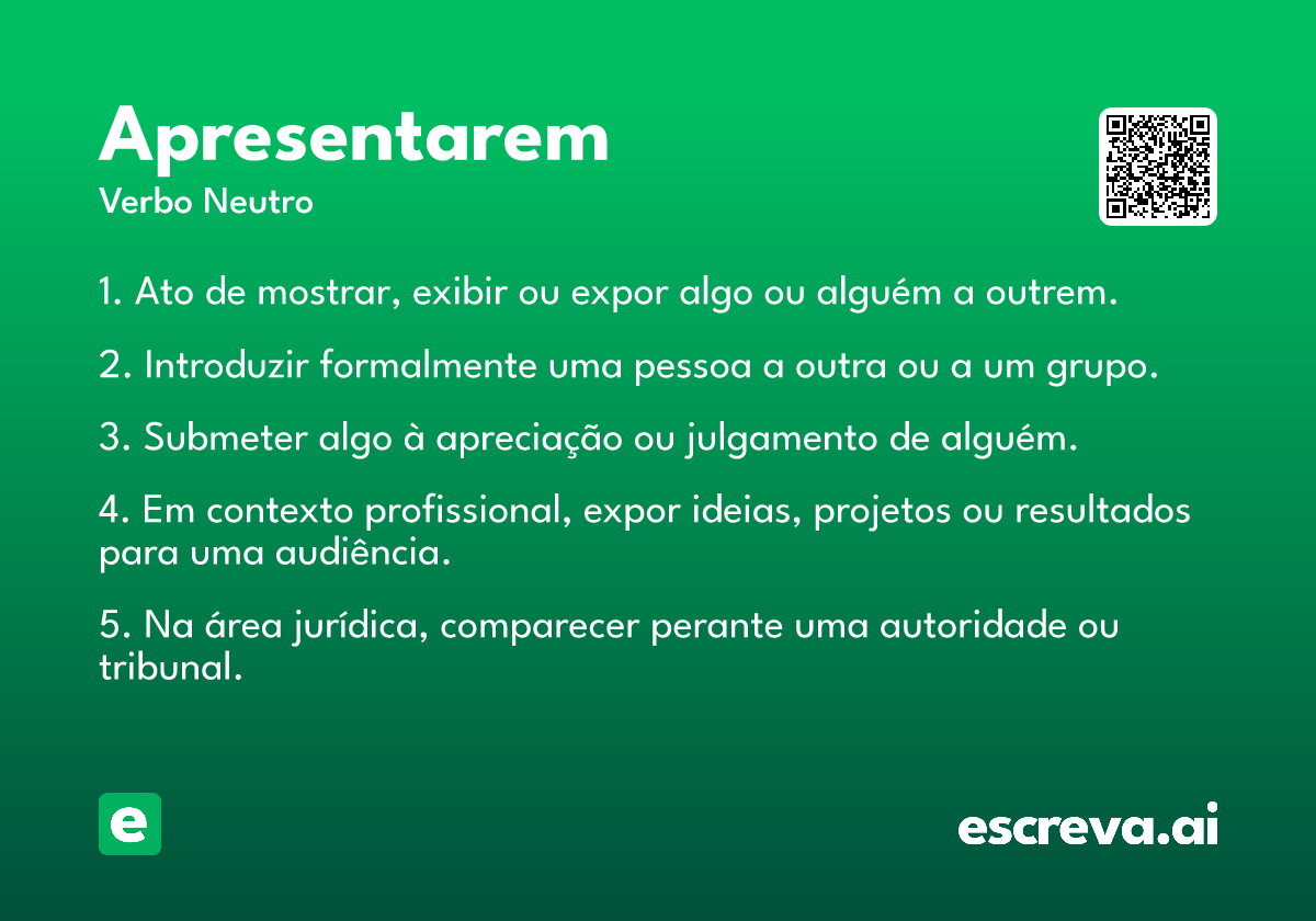 apresentarem