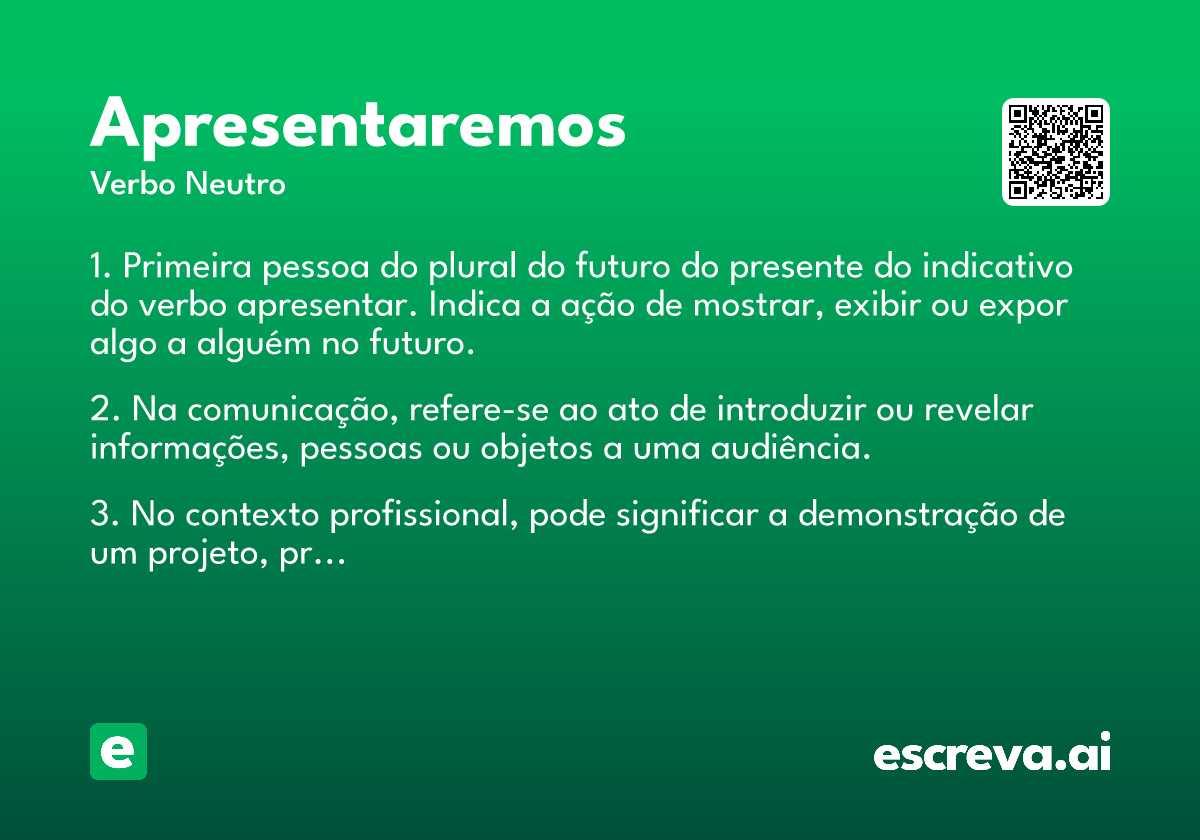 apresentaremos