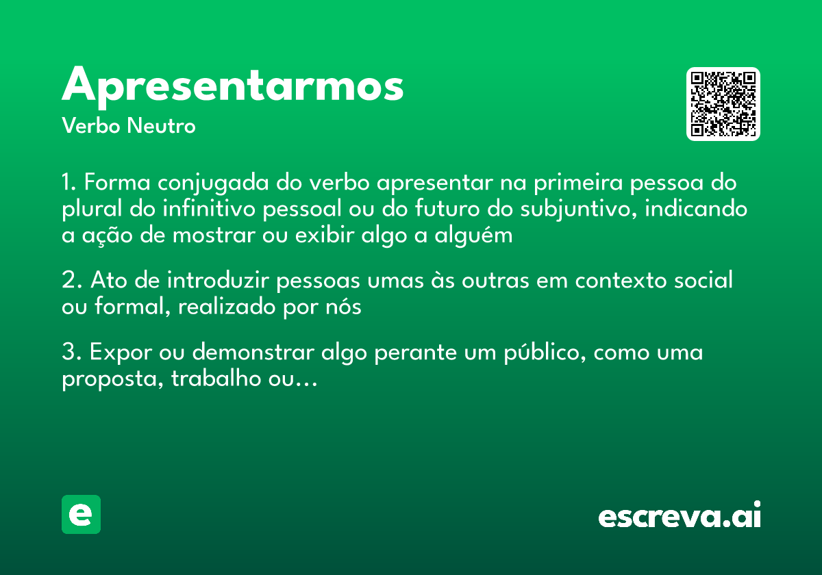apresentarmos