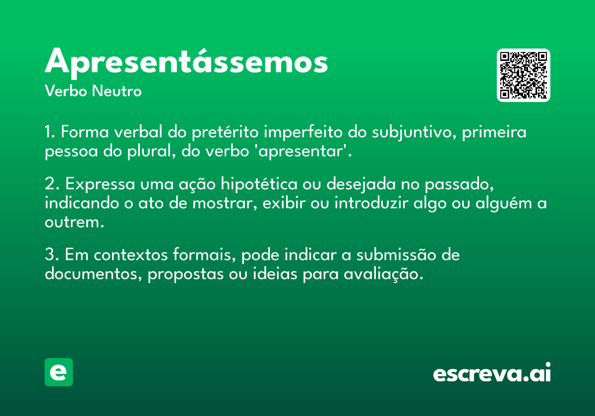 apresentássemos