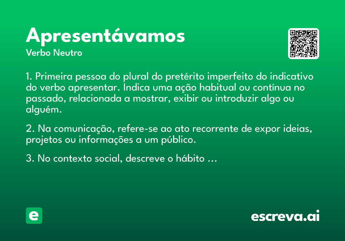 apresentávamos