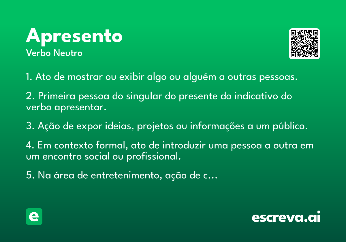 apresento