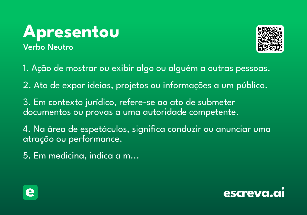 apresentou