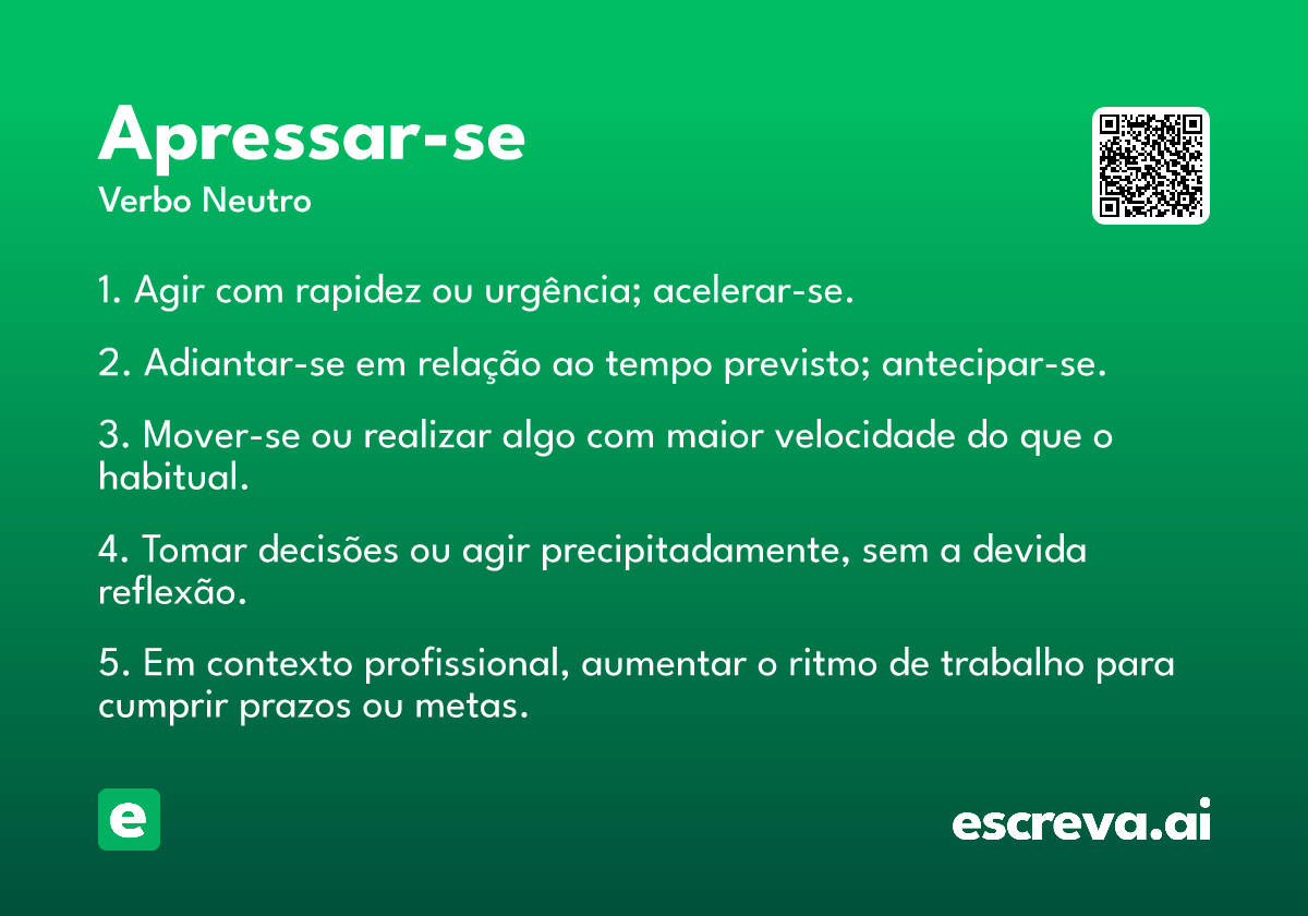 apressar-se