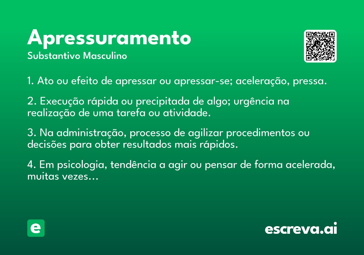 apressuramento