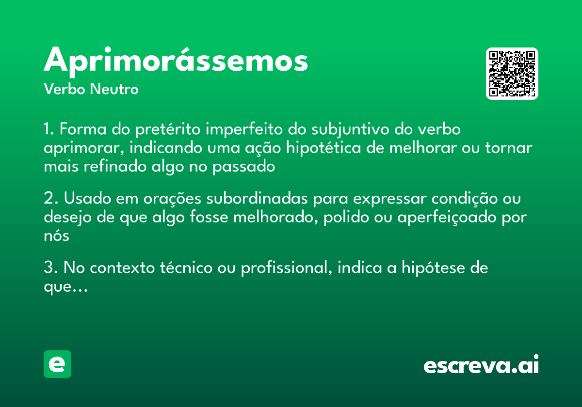 aprimorássemos