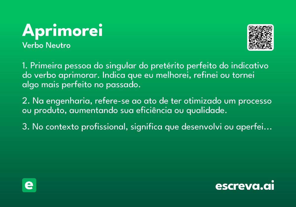 aprimorei