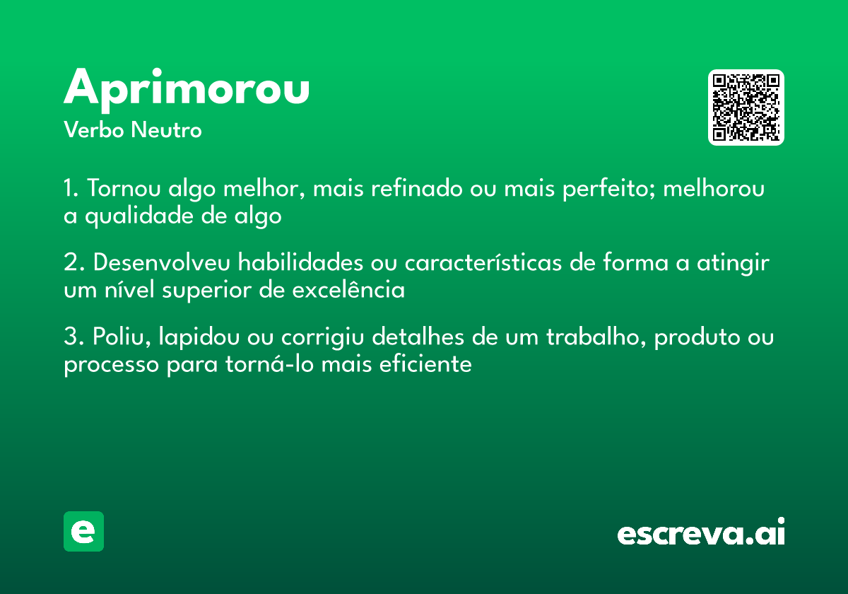 aprimorou