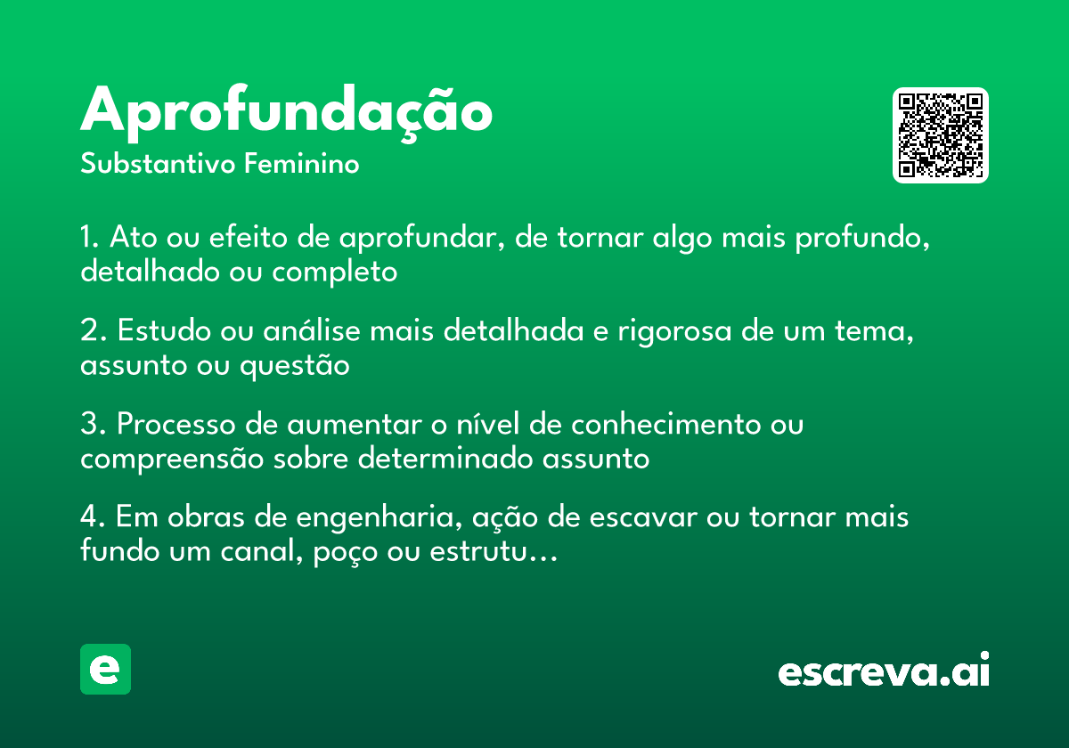 aprofundação
