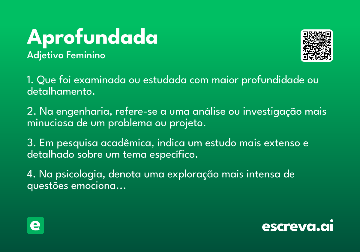 aprofundada