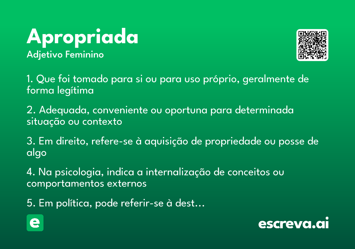apropriada