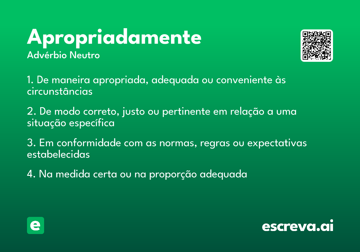apropriadamente