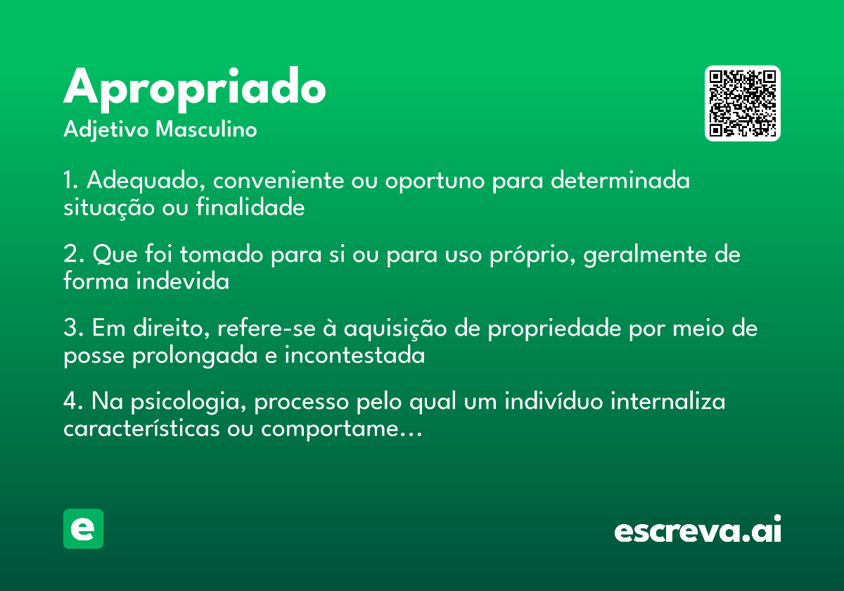apropriado