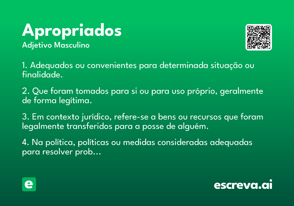 apropriados