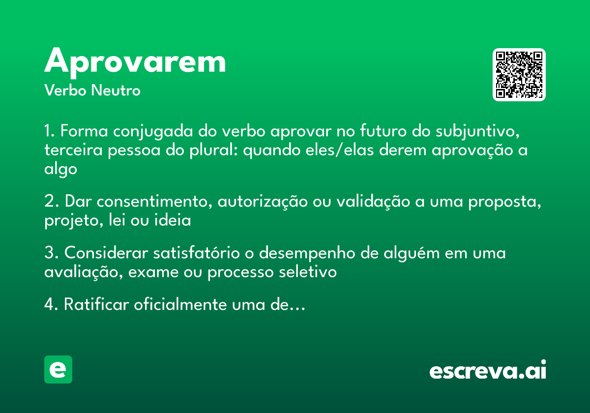 aprovarem