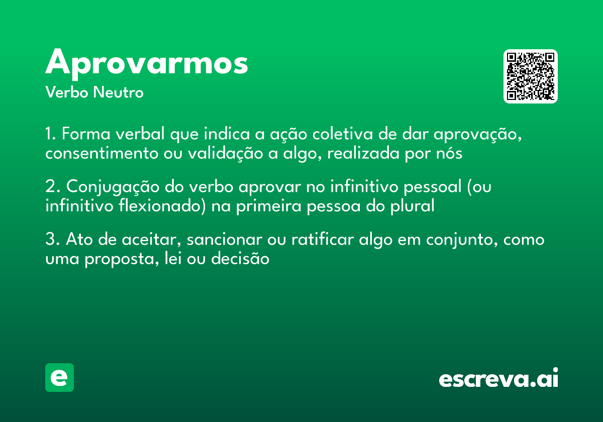 aprovarmos